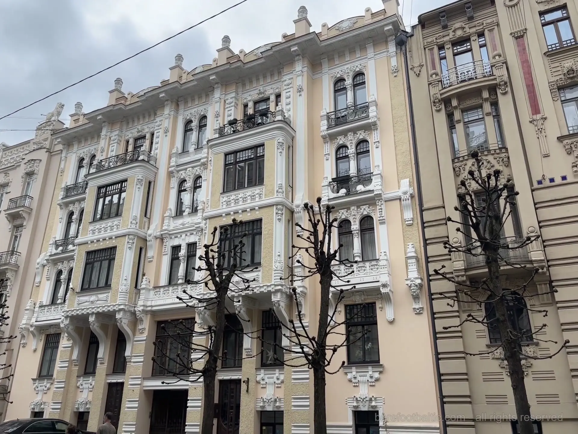 Jugendstilfassade im Stillen Zentrum von Riga