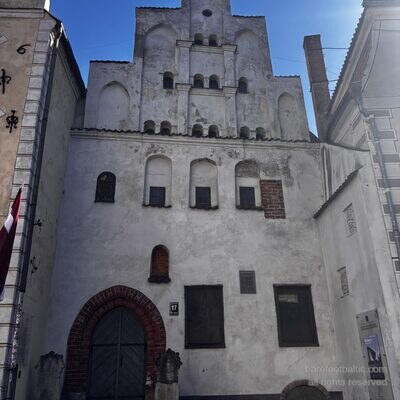 Nummer 17, das &auml;lteste steinerne Wohnhaus Rigas, um 1490, Lettland
