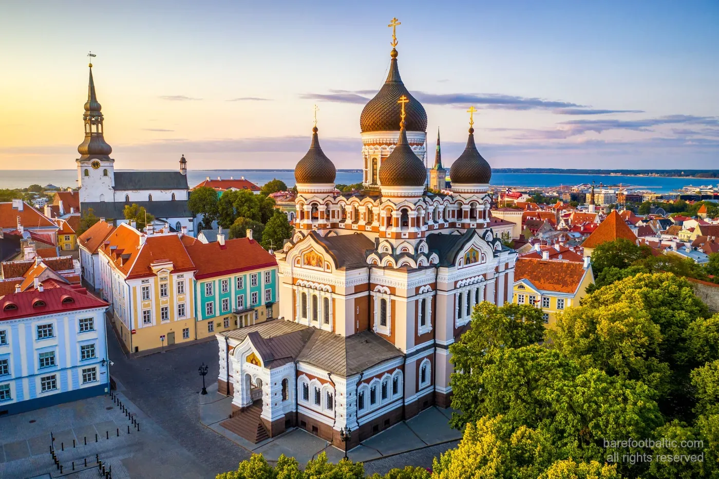 Alexander Nevsky Cathedral Aerial in Tallinn