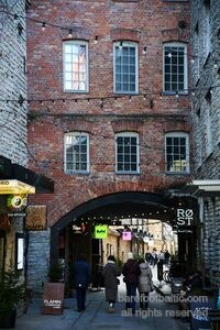 Old Town Alley Pedestrians in Tallinn