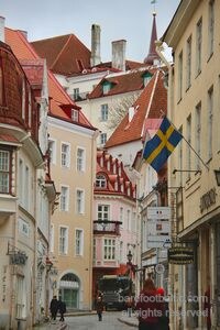 Urban Street Woman Walking in Tallinn