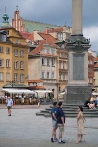 Old Town Square Bustling Scene in Warsaw
